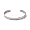 Non-Tarnish 304 Stainless Steel Open Cuff Bangle BJEW-G653-01P-08-1