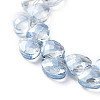 Electroplate Triangle Glass Beads Strands EGLA-A036-11A-PL03-3