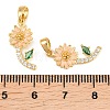Brass Micro Pave Cubic Zirconia Pendants KK-H262-18G-3