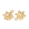 Ocean Theme Brass Micro Pave Cubic Zirconia Charms KK-F902-08G-G-2