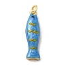 Brass Enamel Pendants KK-H092-08G-03-1