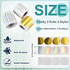 3 Rolls 3 Styles Vinyl Plastic Printable Holographic Stickers OFST-TA0001-10C-4