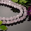 Faceted Natural Rose Quartz Gemstone Bead Strands G-J331-02-8mm-3