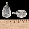 Natural Quartz Crystal Tumbled Stone Pendants GG-K002-06Q-3