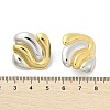 304 Stainless Steel Two Tone Stud Earrings EJEW-A124-01F-5