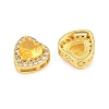 Brass Pave Cubic Zirconia Beads CU-CBA3D67-08G-08-2