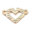 Brass Laser Cut Heart Connector Charms KK-U028-06G-1