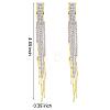 Boho Tassel Chandelier Earrings Cubic Zirconia Long Earrings Crystal Dangling Earrings Long Drop Chain Earrings Long Rhinestone Tassel Earrings for Women JE1070A-2