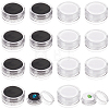   20Pcs 2 Colors Round Transparent Plastic Loose Diamond Storage Boxes with Screw Lid and Sponge Inside CON-PH0002-96-1