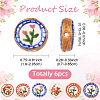 6Pcs 6 Styles Handmade Porcelain Beads PORC-YW0001-82-2