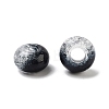 Two Tone Transparent Crackle Acrylic European Beads TACR-P009-B01-08-2