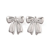 Bowknot 304 Stainless Steel Stud Earrings for Women EJEW-L272-026P-02-1