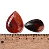 Dyed & Heated Natural Red Agate Pendants G-G065-03C-3