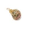 Natural Unakite Pendants PALLOY-JF03396-02-3