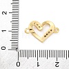 Brass Micro Pave Cubic Zirconia Connector Charms KK-S510-37G-01-3