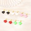 Brass Enamel Stud Earring EJEW-Z164-19G-1