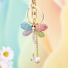 Zinc Alloy Rhinestone Keychain PW-WGEEFAC-01-1