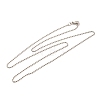 1.5mm Rack Plating Brass Ball Chain Necklaces for Women Men MAK-L044-62P-1