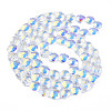 Electroplate Transparent Glass Beads Strands EGLA-N002-38-C01-2