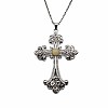 Vintage sparkling Alloy Rhinestone Cross Pendants Necklaces for Women IL0019-10-1