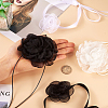 4Pcs 4 Styles Cloth & Polyester Flower Collar Choker Necklaces Set for Women Bride Wedding Party AJEW-TA0001-27-12
