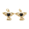 Brass Micro Pave Cubic Zirconia Pendants KK-A291-03G-2