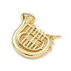 Brass Micro Pave Clear Cubic Zirconia Pendants KK-D289-01G-05-2