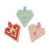 3Pcs 3 Colors MIYUKI Glass Seed Pendants PALLOY-MZ01333-1