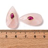 Natural Rose Quartz Pendants G-P586-01G-09-3
