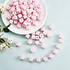 20Pcs Pink Cube Letter Silicone Beads 12x12x12mm Square Dice Alphabet Beads with 2mm Hole Spacer Loose Letter Beads for Bracelet Necklace Jewelry Making JX435I-3