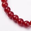 Natural Carnelian(Dyed) Stretch Bracelets G-N0264-08-2