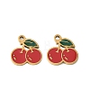 Fruit 304 Stainless Steel Enamel Pendants SA-CBA49D2-11G-11-1