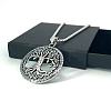 Nordic Viking Element Tree of Life Stainless Steel Gothic Necklace Pendant NK2367-1