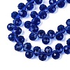 Transparent Glass Beads Strands GLAA-Q116-01A-B15-3