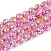 Crackle Transparent Glass Beads Strands X1-GLAA-N030-8mm-01I-1