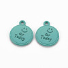 Spray Painted Alloy Pendants PALLOY-Q433-030C-RS-1