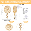 10Pcs Brass Stud Earring Findings KK-BBC0009-25-2