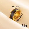 Fashionable 304 Stainless Steel Enamel Cuff Ring PQ9048-3-1