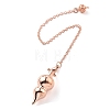 Brass Dowsing Pendulum Big Pointed Gourd Pendants KK-H491-07-2