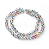Electroplate Glass Faceted Rondelle Beads Strands X-EGLA-D020-10x8mm-15-1