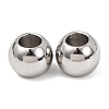 Tarnish Resistant Rondelle 201 Stainless Steel European Beads STAS-N020-03-10mm-3