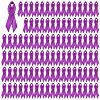 100Pcs Awareness Ribbon Nylon Lapel Pin Backs for Backpack Clothes JEWB-GL0001-03B-1