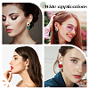 8 Pairs 8 Style Alloy Twist Flat Round & Donut Dangle Stud Earrings for Women EJEW-AN0001-74-6