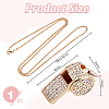 1Pc Iron Rhinestone Whistle Pendant Popcorn Chain Necklaces for Women NJEW-DR0001-03C-2