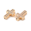 Brass Micro Pave Clear Cubic Zirconia KK-Z142-11G-2