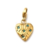 Heart 304 Stainless Steel Rhinestones Pendant Decorations STAS-R159-50G-01-1