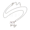 Natural Baroque Keshi Pearl Fish Pendant Brass Chain Necklaces NJEW-XCP0001-10-1