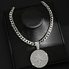 Hip-hop Style Zinc Alloy Crystal Rhinestone Pendant Cuban Link Chain Necklaces FS-WG425B8-20-1