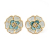 304 Stainless Steel Enamel Stud Earrings EJEW-M095-08G-2