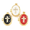 Brass Locket Pendants KK-D232-02G-1
